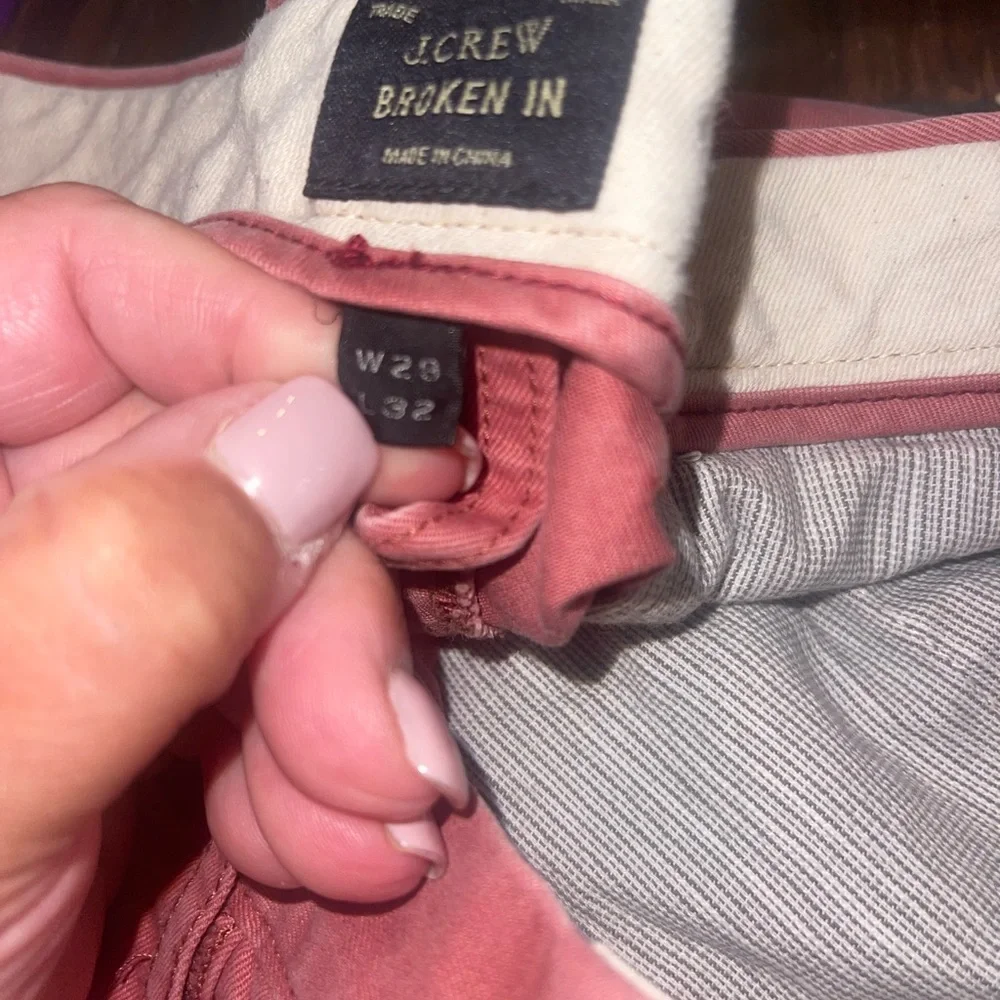 J Crew Broken In Urban Slim Men's Pink Coral Chino Pants‎ 29x32